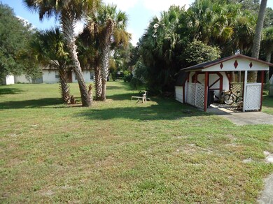 backyard with shed