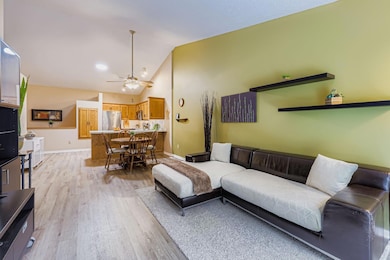 Living room looking back towards the kitchen and dining room