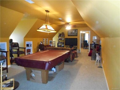 Upstairs of the detached garage, showing game room
