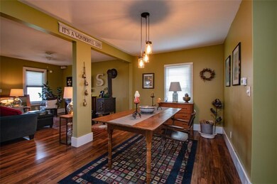 The formal dining area open onto the living room f