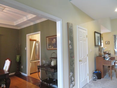 Formal dining room to your left, great room is straight ahead.