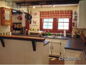 Kitchen open to dining room