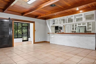 Kitchen overlooking living room
