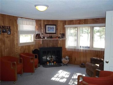 Living Room. Wood Fireplace