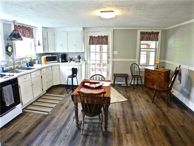 side view of eat in kitchen