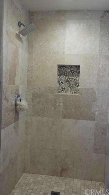 Master bathroom travertine shower