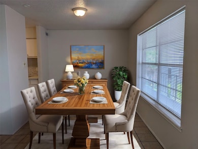 Virtually staged dining room.