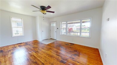 Living room with beautiful hard wood floors