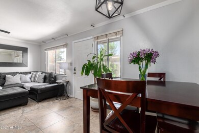 Front entry and living/dining