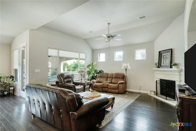 Great room with lots of natural light, high ceilin