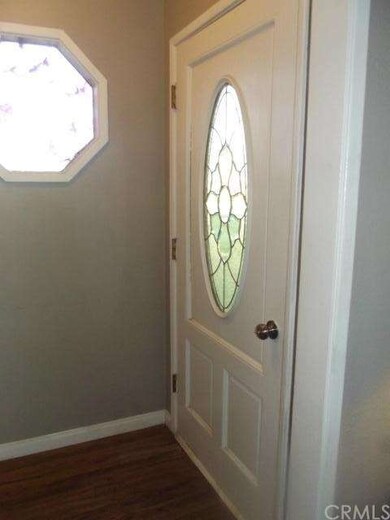 Entry Way front door with Stained glass window and