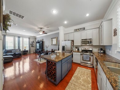 Entrance to kitchen from stairwell.