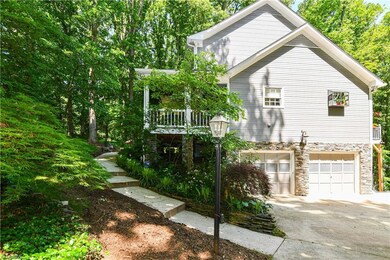 Lush green walkway to the front porch
