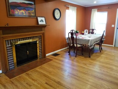 family room and dining room