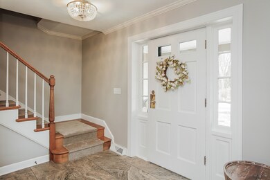 Beautiful travertine floors in the spacious welcom