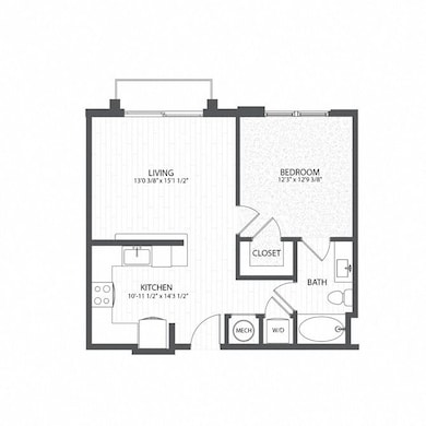 662 SF Floor Plan