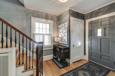 Spacious front entry with closet