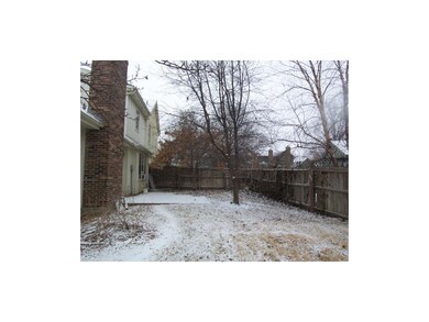 Fenced backyard