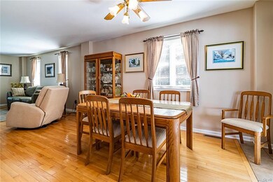 dining room with added double window