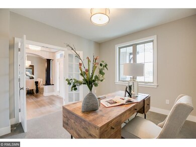 Main level office with french doors