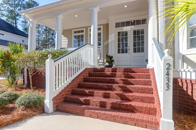 Front brick Steps and porch