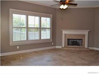 This home has an open floorplan and lots of natura
