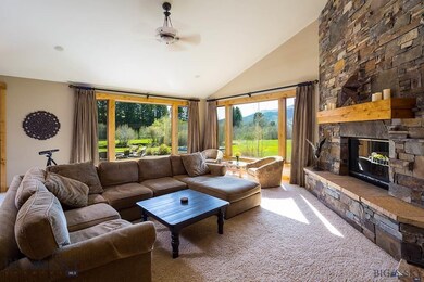 Stone Fireplace - Wood