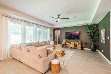 Dramatic Family room with lots of natural light