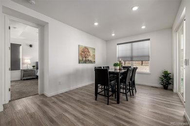 Dinning Area & Primary Bedroom Door