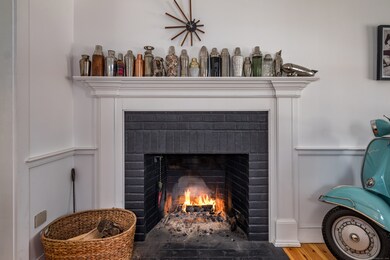 Wood burning fireplace