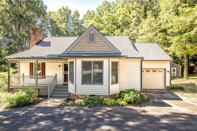 Has great front porch and a garage!