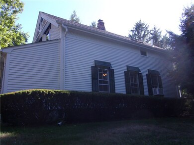 Left side of dwelling.