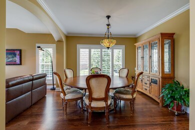 Beautiful classic plantation shutters on the first floor.