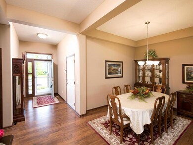 View of formal dining room and foyer.