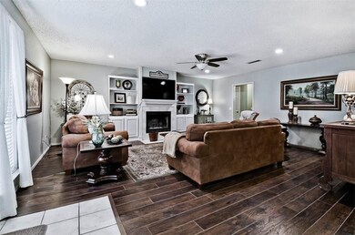 Living room also features a wood burning, gas star