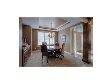 Gorgeous dining room is perfect for entertaining.