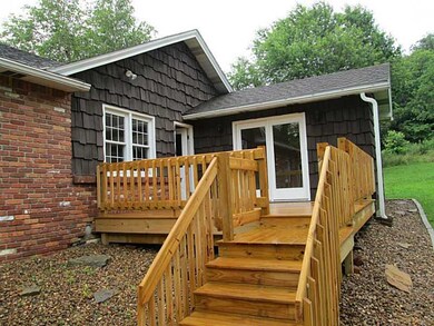 Exterior Back. Rear Deck.
