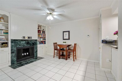 View of dining room (from the living room) with fi