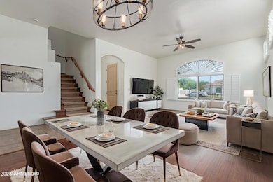 Virtually Staged Dining Room-Living Room