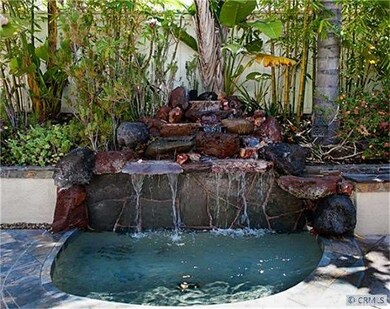 Waterfall lights up at night and is controlled by 
