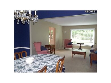 View from dining room looking towards the living room....how spacious!