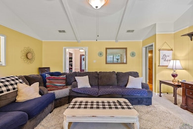 View of carpeted living area