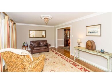 Living room crown molding.