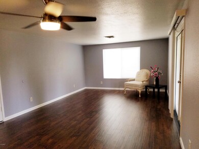 Family room that looks into kitchen