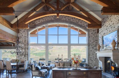The floor to ceiling windows highlight the cathedr