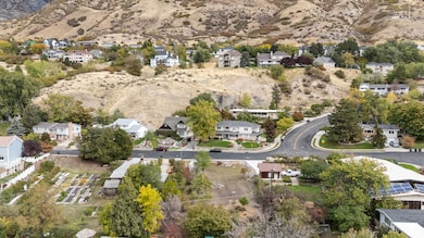 Aerial view of residential area