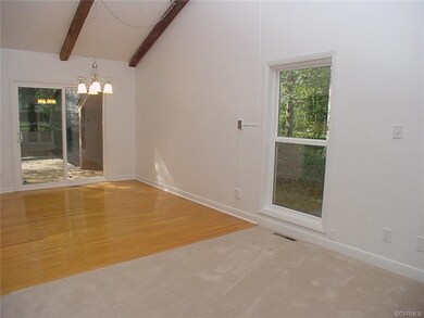View from the living room to the dining room