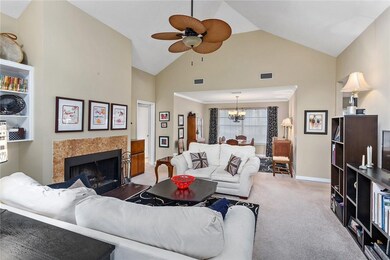 Great room open to dining room.