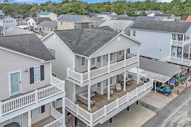 Aerial view of residential area
