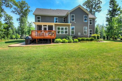 Rear Elevation with Screened Porch and Deck